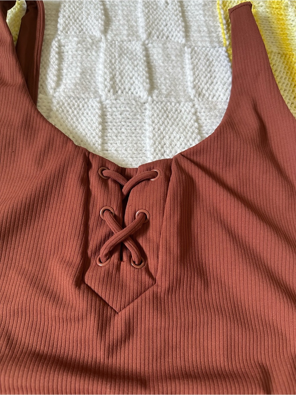 JoyLab Rust Brown Active Top - Picture 4 of 8